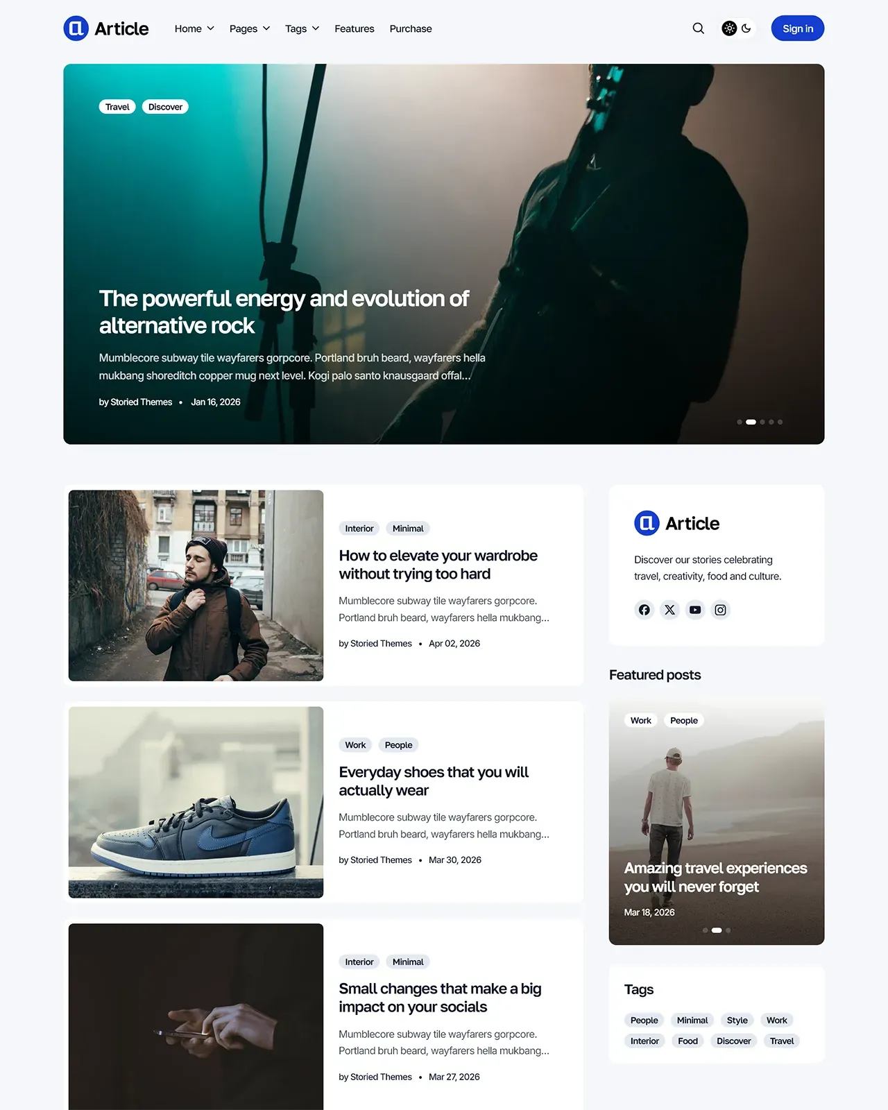Article Ghost Theme