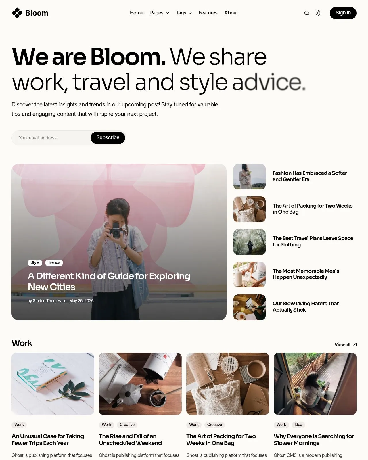 Bloom Ghost Theme