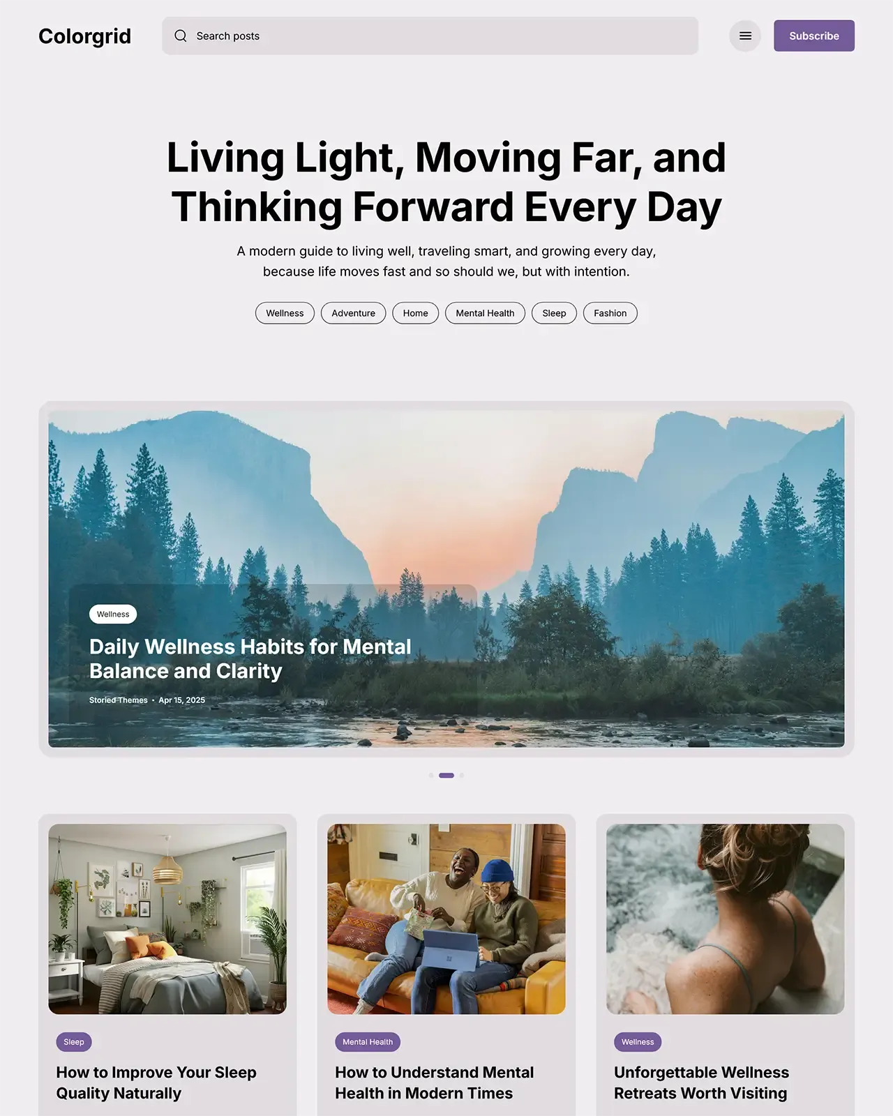 Colorgrid Ghost Theme
