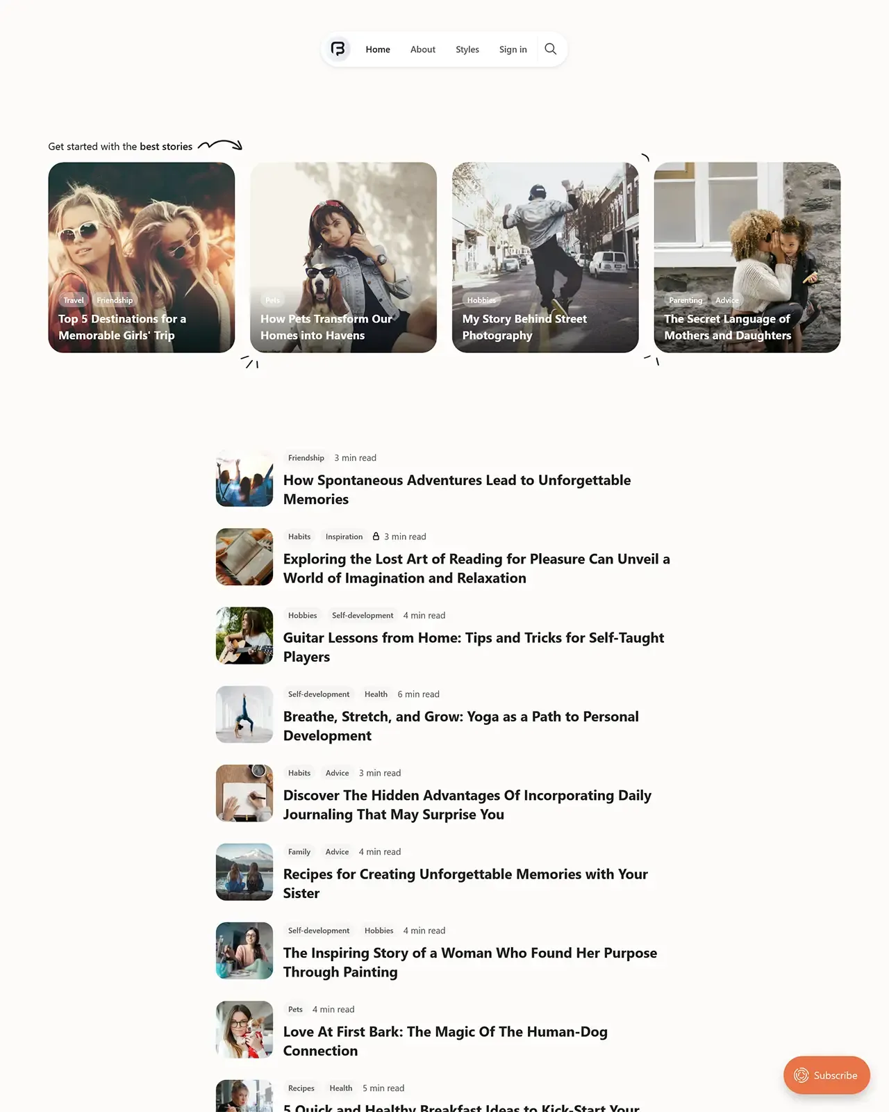 FineBits Ghost Theme