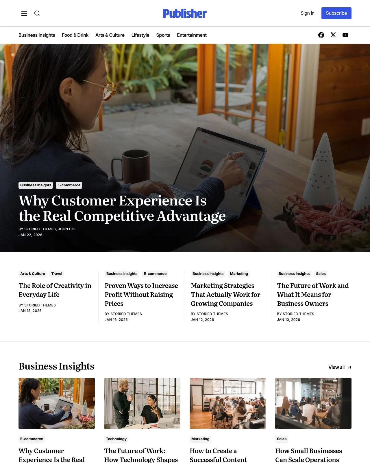 Publisher Ghost Theme