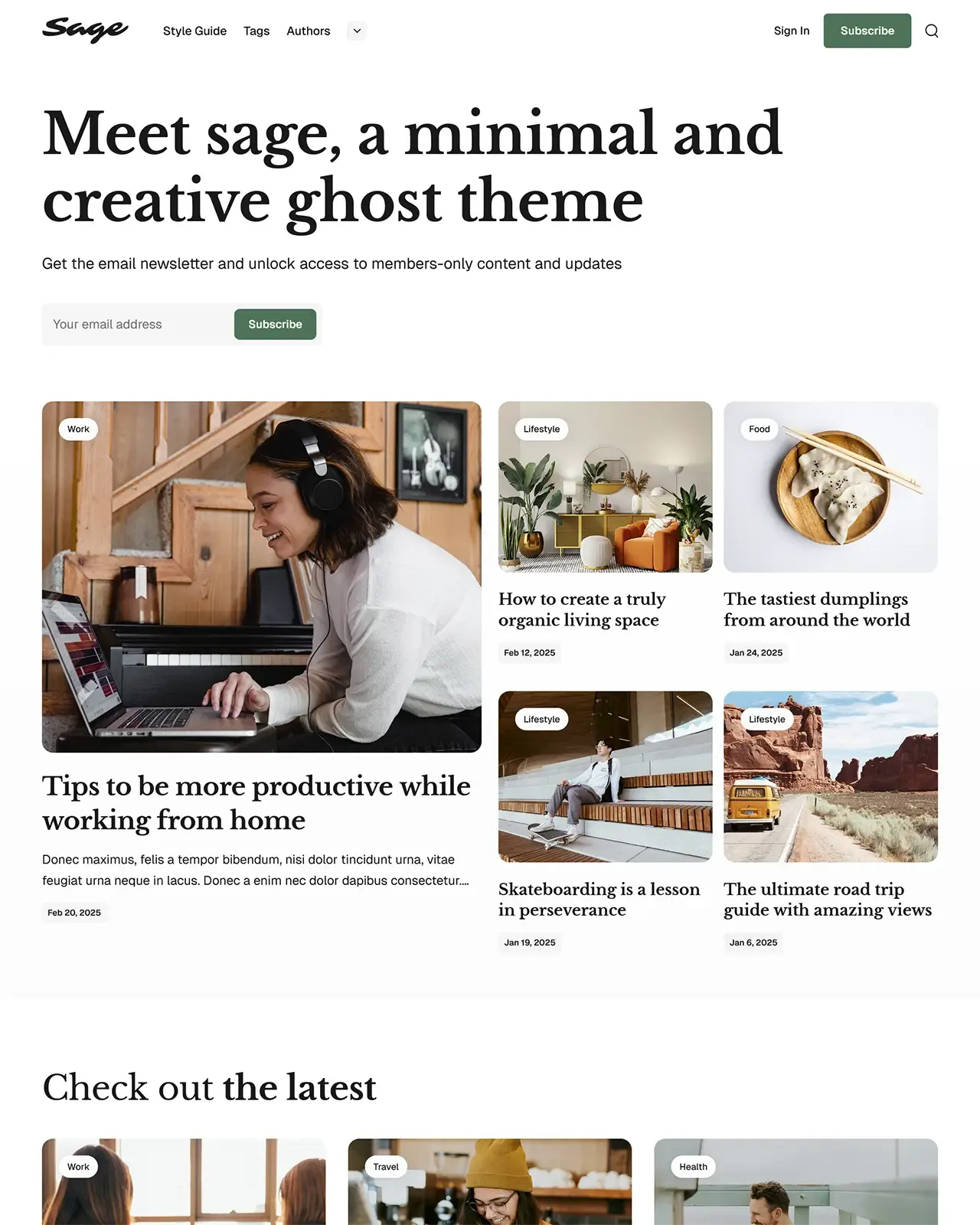Sage Ghost Theme